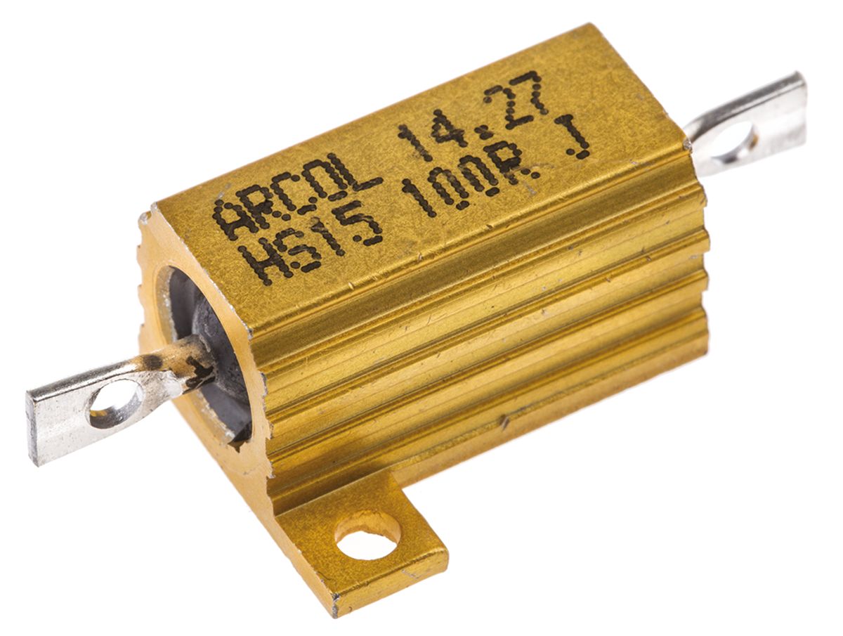 Arcol HS15 100R J, 100 Ω 15 W Aluminium Chassis Mount Resistor ±5 %