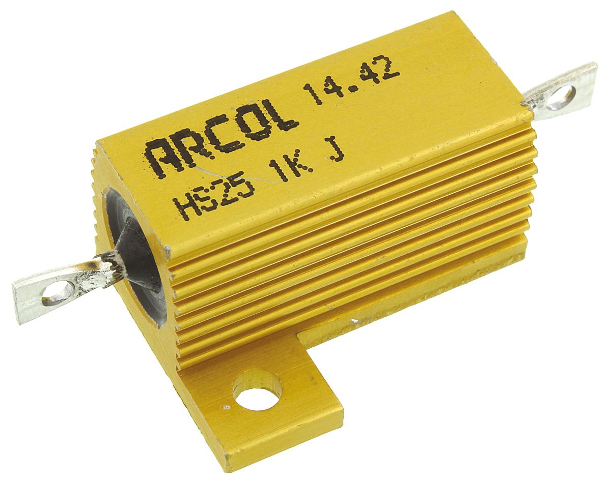 Arcol HS25 1K J, 1 kΩ 25 W Aluminium Chassis Mount Resistor ±5 %