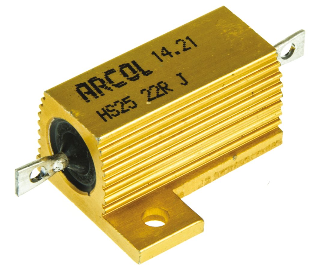 Arcol HS25 22R J, 22 Ω 25 W Aluminium Chassis Mount Resistor ±5 %