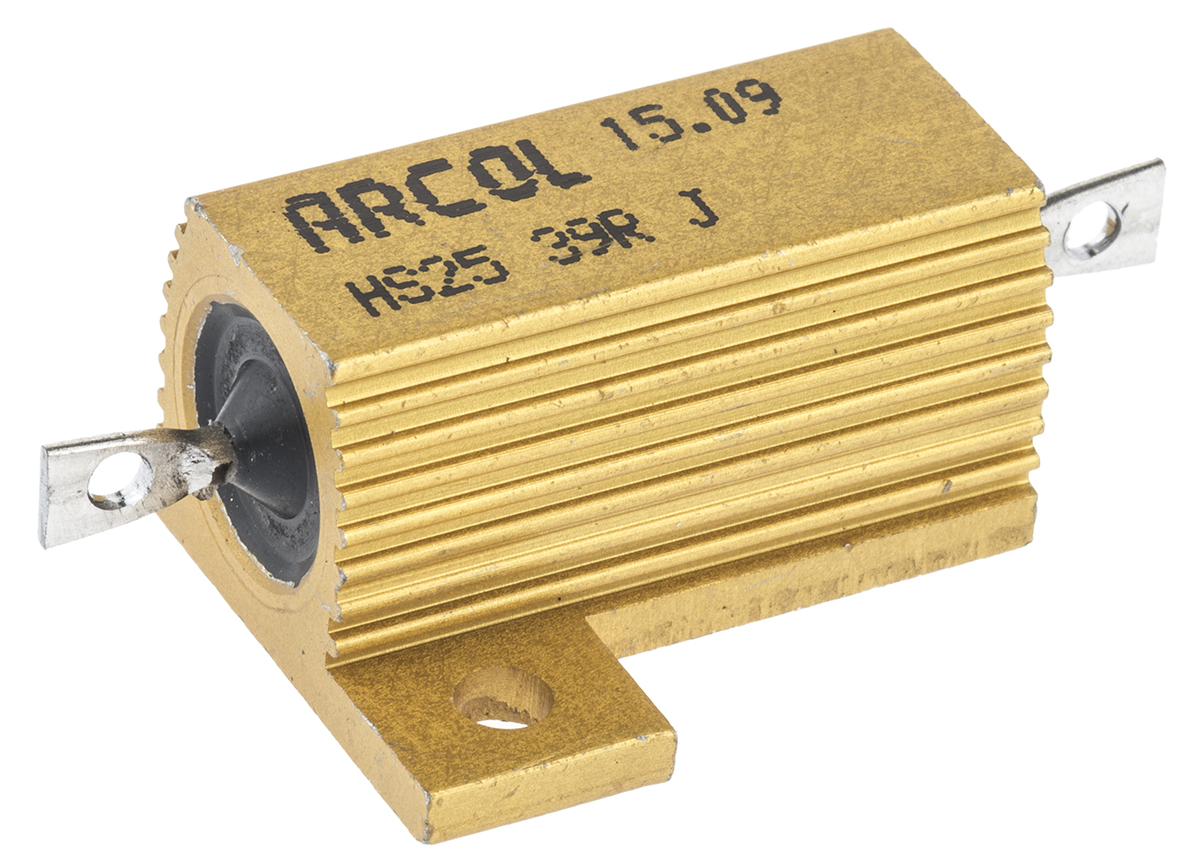 Arcol HS25 39R J, 39 Ω 25 W Aluminium Chassis Mount Resistor ±5 %