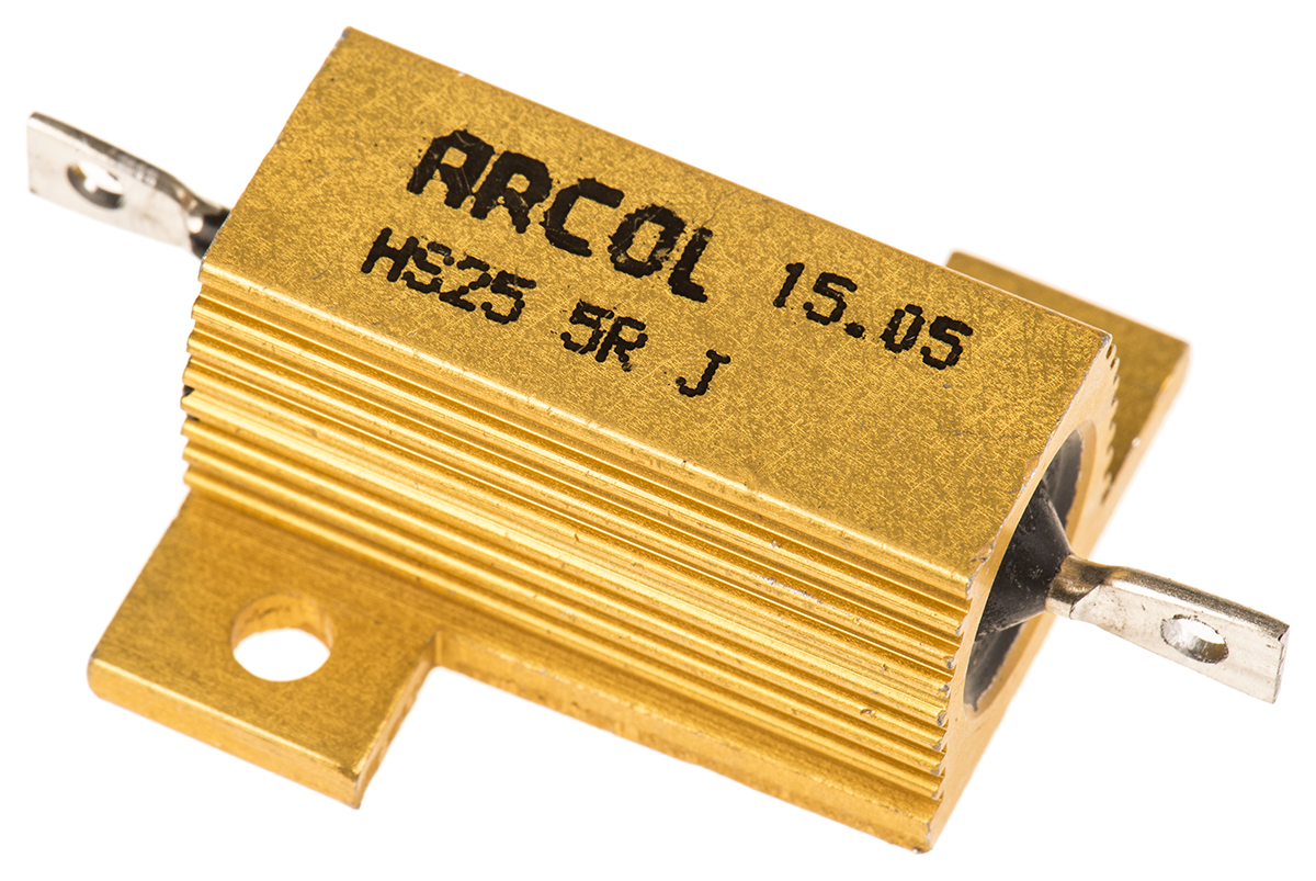 Arcol HS25 5R J, 5 Ω 25 W Wirewound Chassis Mount Resistor ±5 %