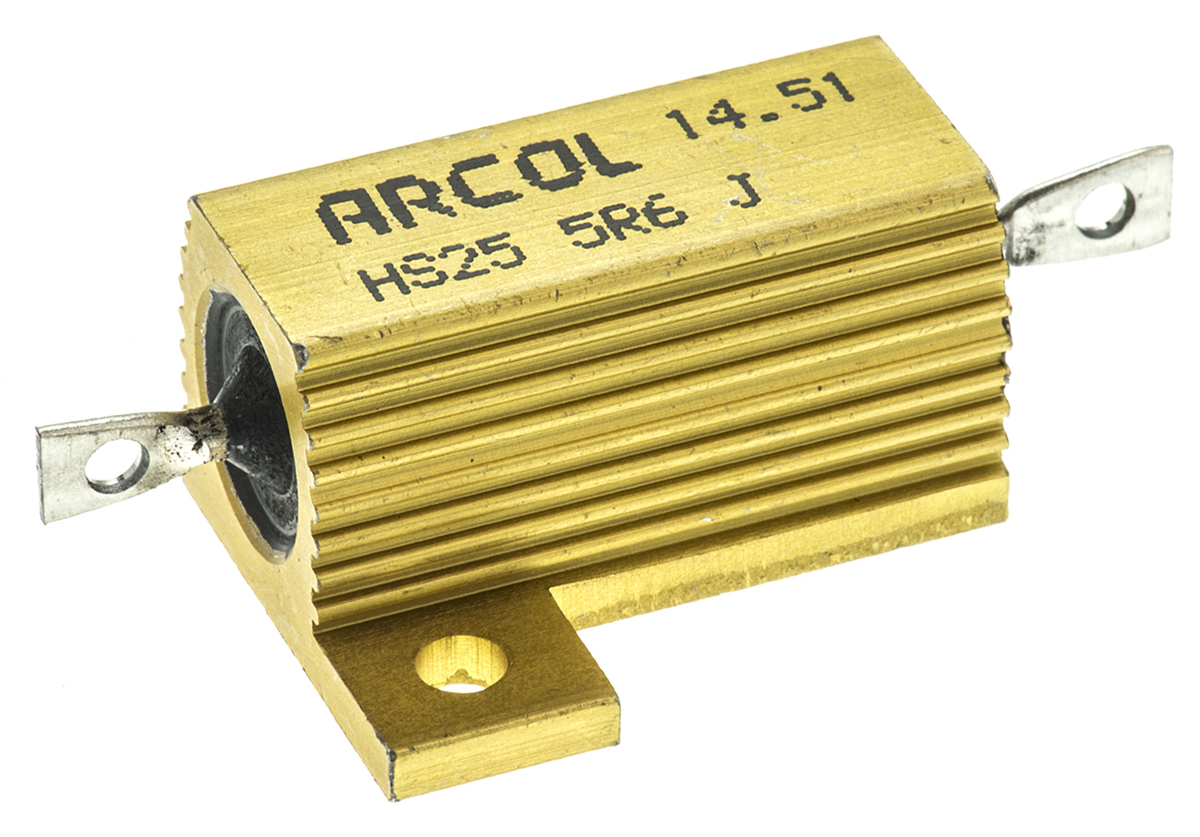 Arcol HS25 5R6 J, 5.6 Ω 25 W Wirewound Chassis Mount Resistor ±5 %