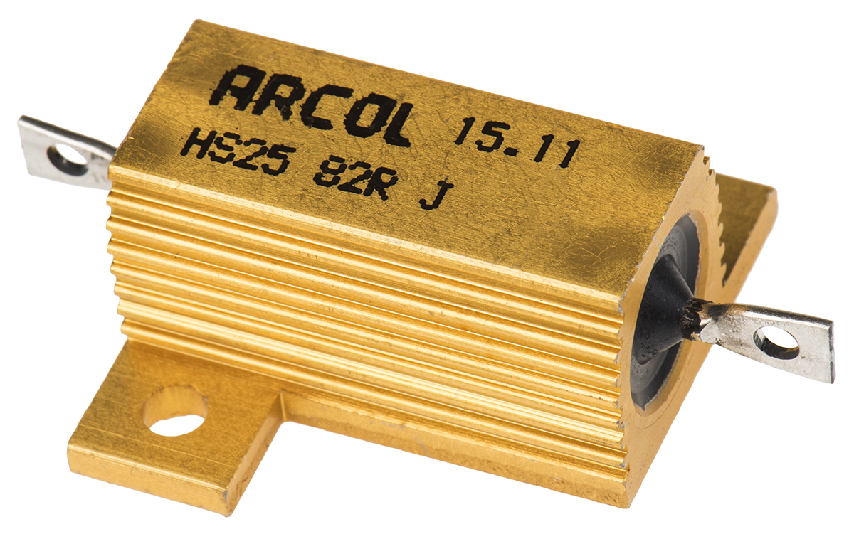 Arcol HS25 82R J, 82 Ω 25 W Wirewound Chassis Mount Resistor ±5 %