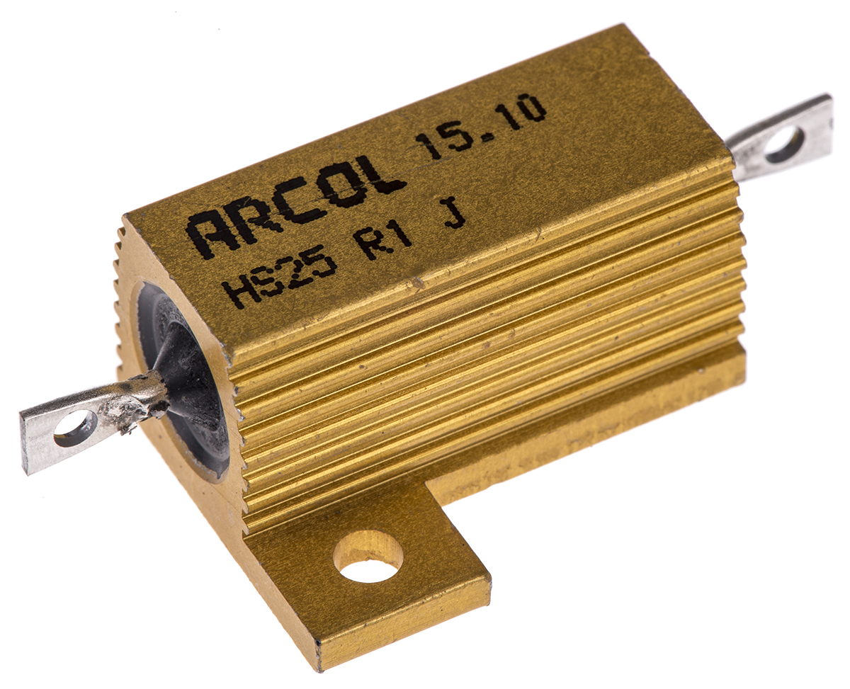Arcol HS25 R1 J, 100 mΩ 25 W Wirewound Chassis Mount Resistor ±5 %