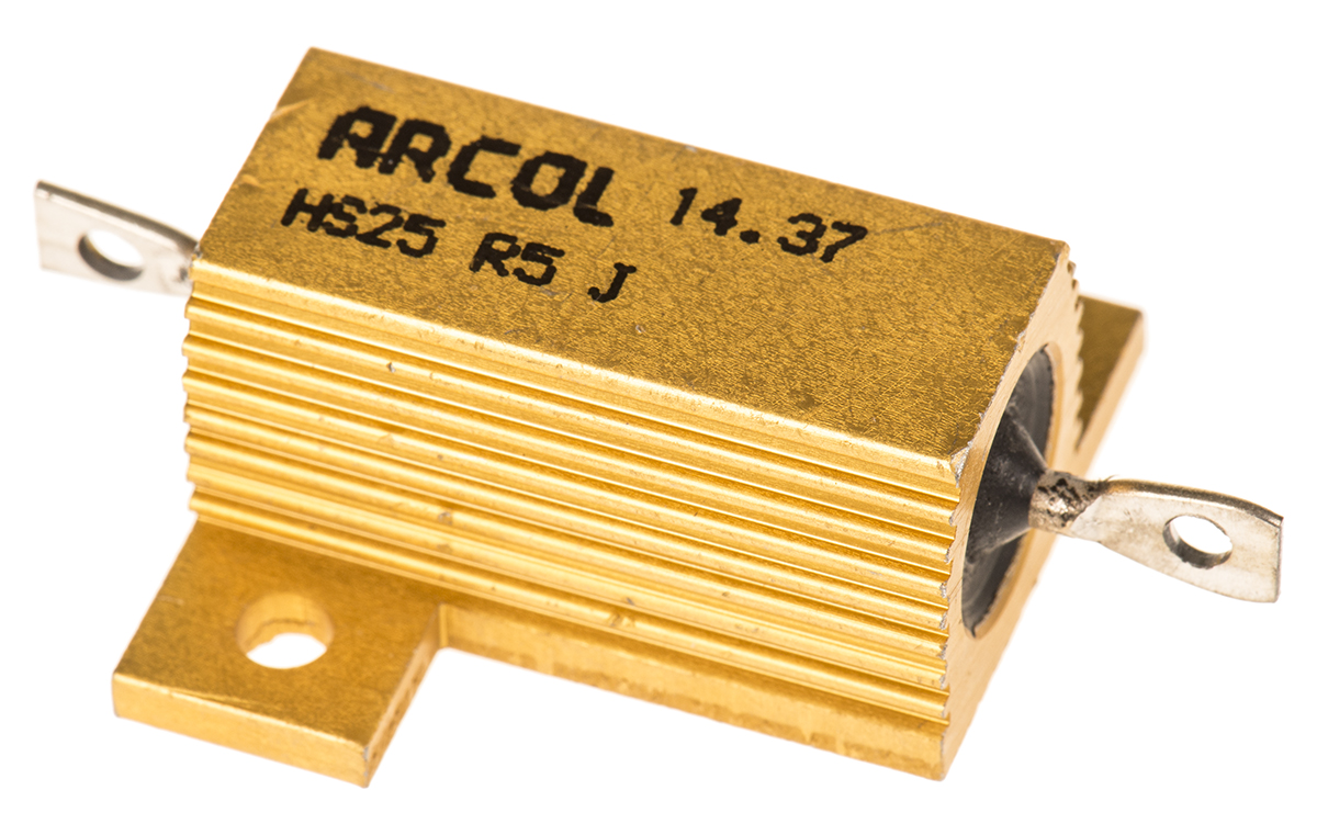 Arcol HS25 R5 J, 500 mΩ 25 W Wirewound Chassis Mount Resistor ±5 %