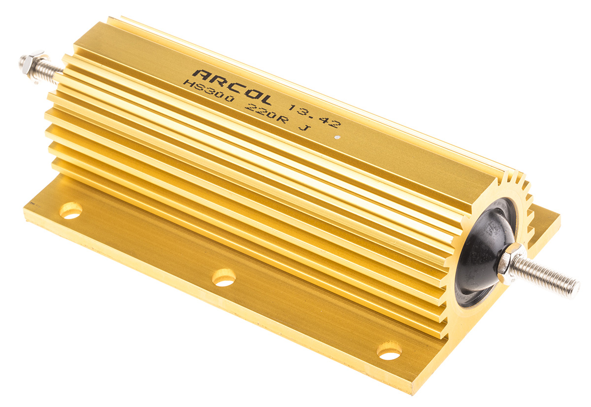 Arcol HS300 220R J, 220 Ω 300 W Aluminium Chassis Mount Resistor ±5 %