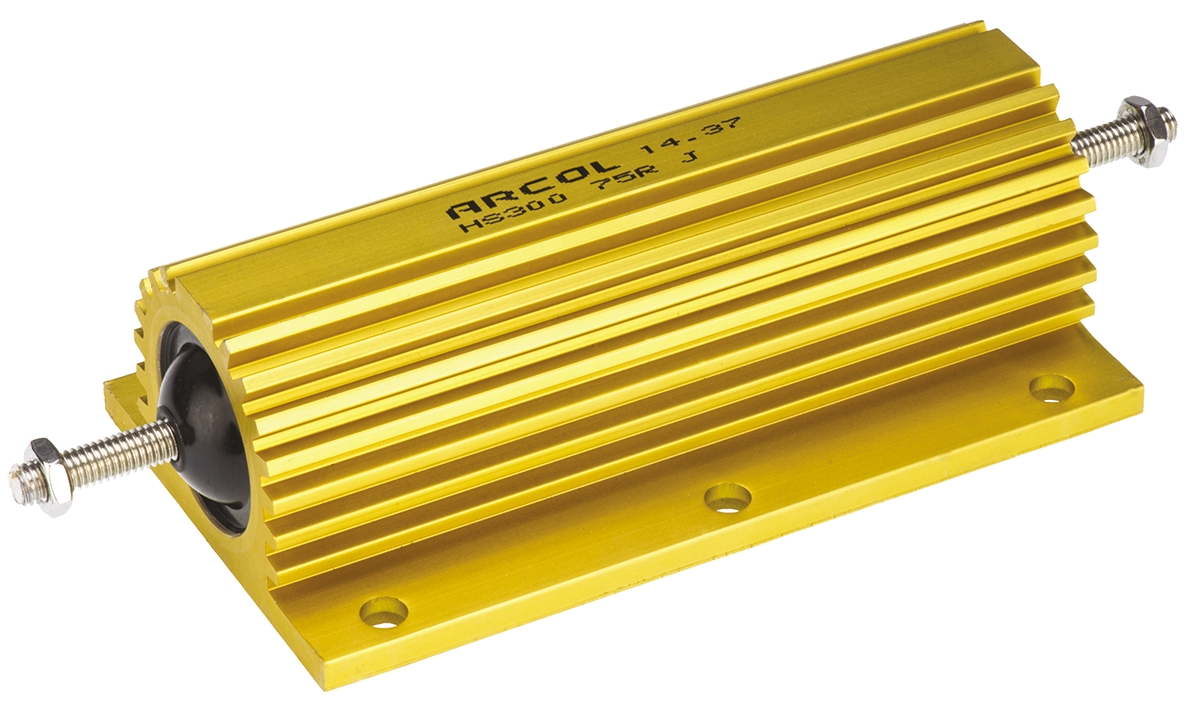 Arcol HS300 75R J, 75 Ω 300 W Wirewound Chassis Mount Resistor ±5 %