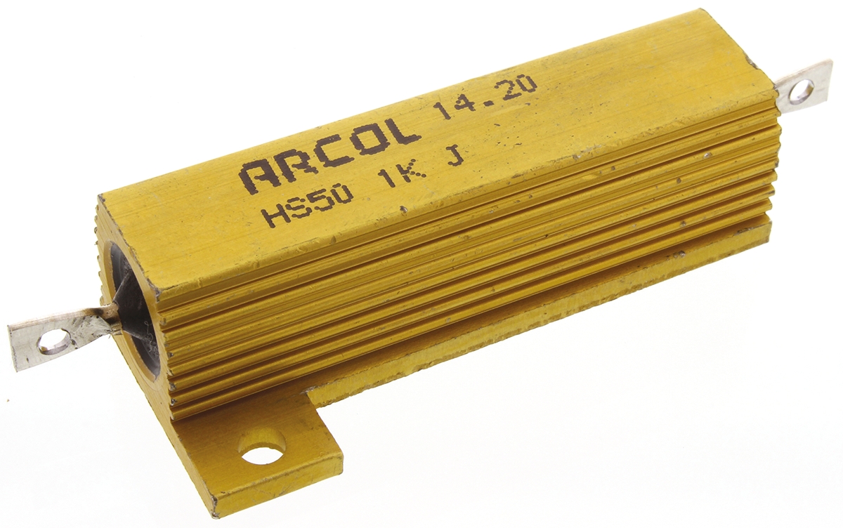 Arcol HS50 1K J, 1 kΩ 50 W Aluminium Chassis Mount Resistor ±5 %
