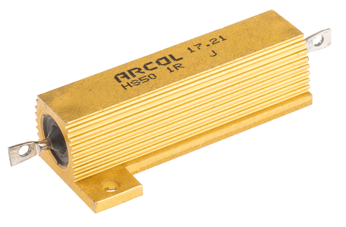 Arcol HS50 1R J, 1 Ω 50 W Aluminium Chassis Mount Resistor ±5 %