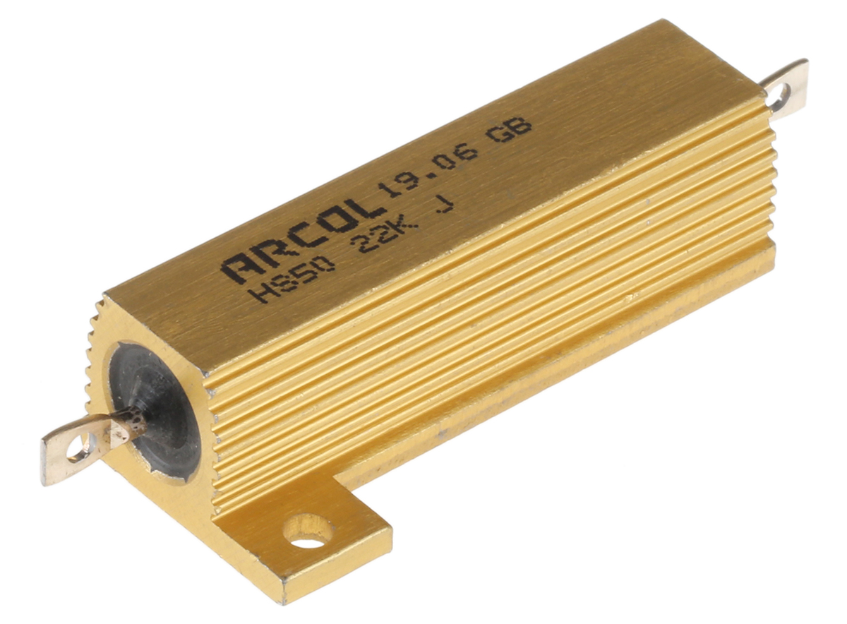 Arcol HS50 22K J, 22 kΩ 50 W Aluminium Chassis Mount Resistor ±5 %