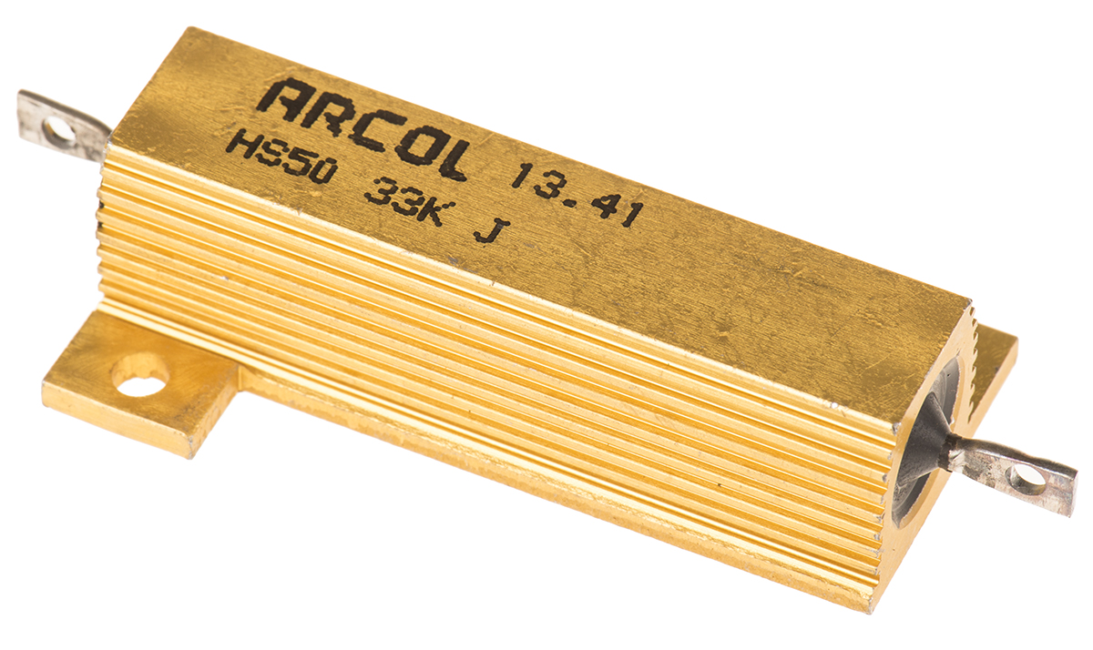 Arcol HS50 33K J, 33 kΩ 50 W Wirewound Chassis Mount Resistor ±5 %