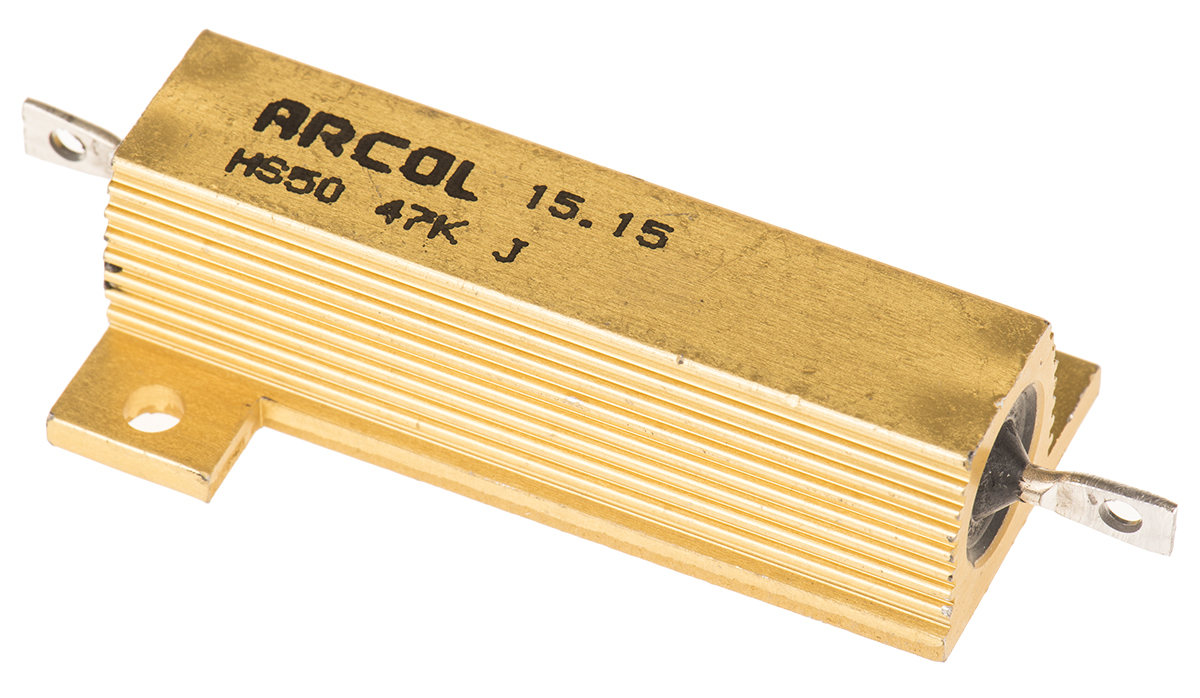 Arcol HS50 47K J, 47 kΩ 50 W Wirewound Chassis Mount Resistor ±5 %