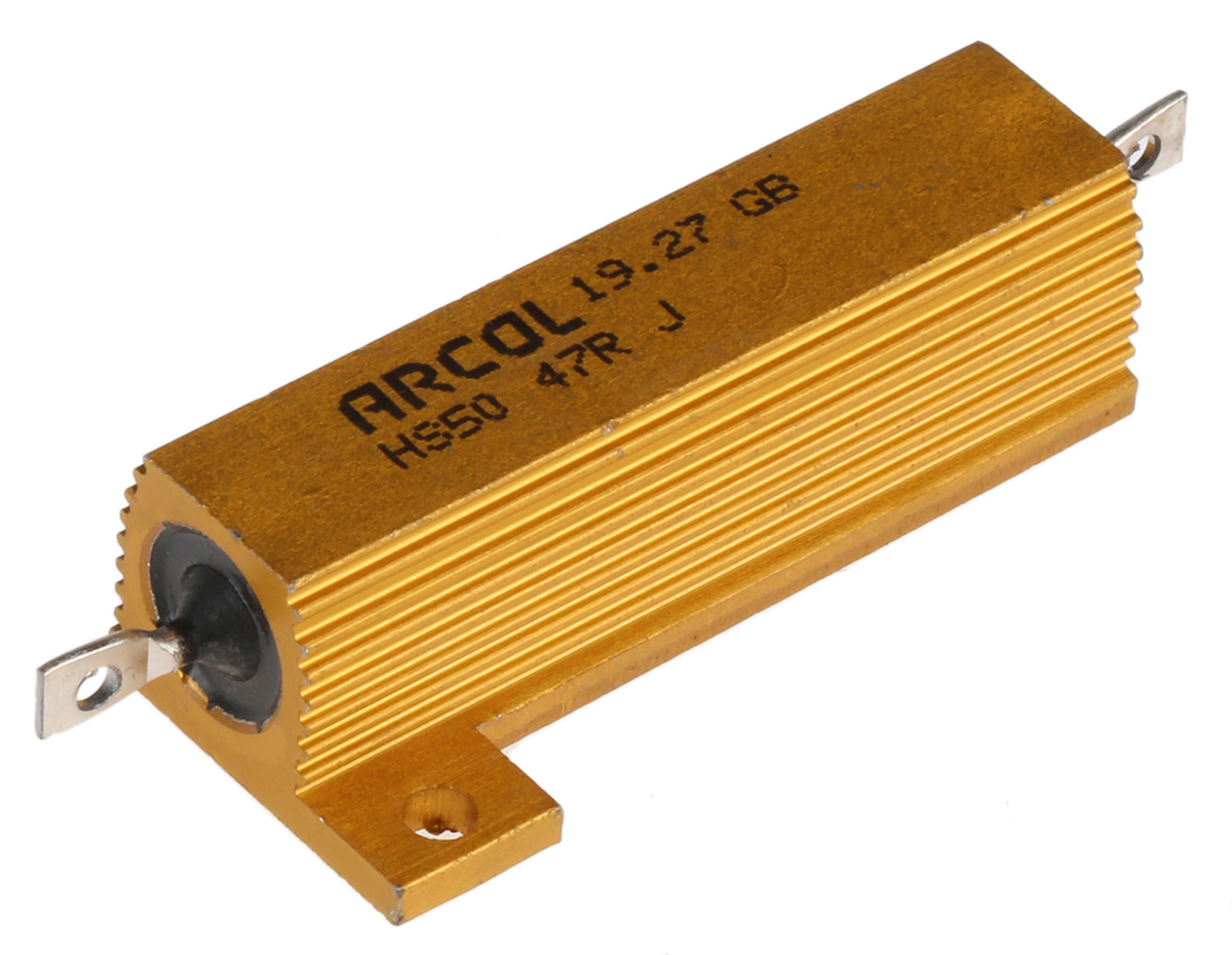 Arcol HS50 47R J, 47 Ω 50 W Aluminium Chassis Mount Resistor ±5 %