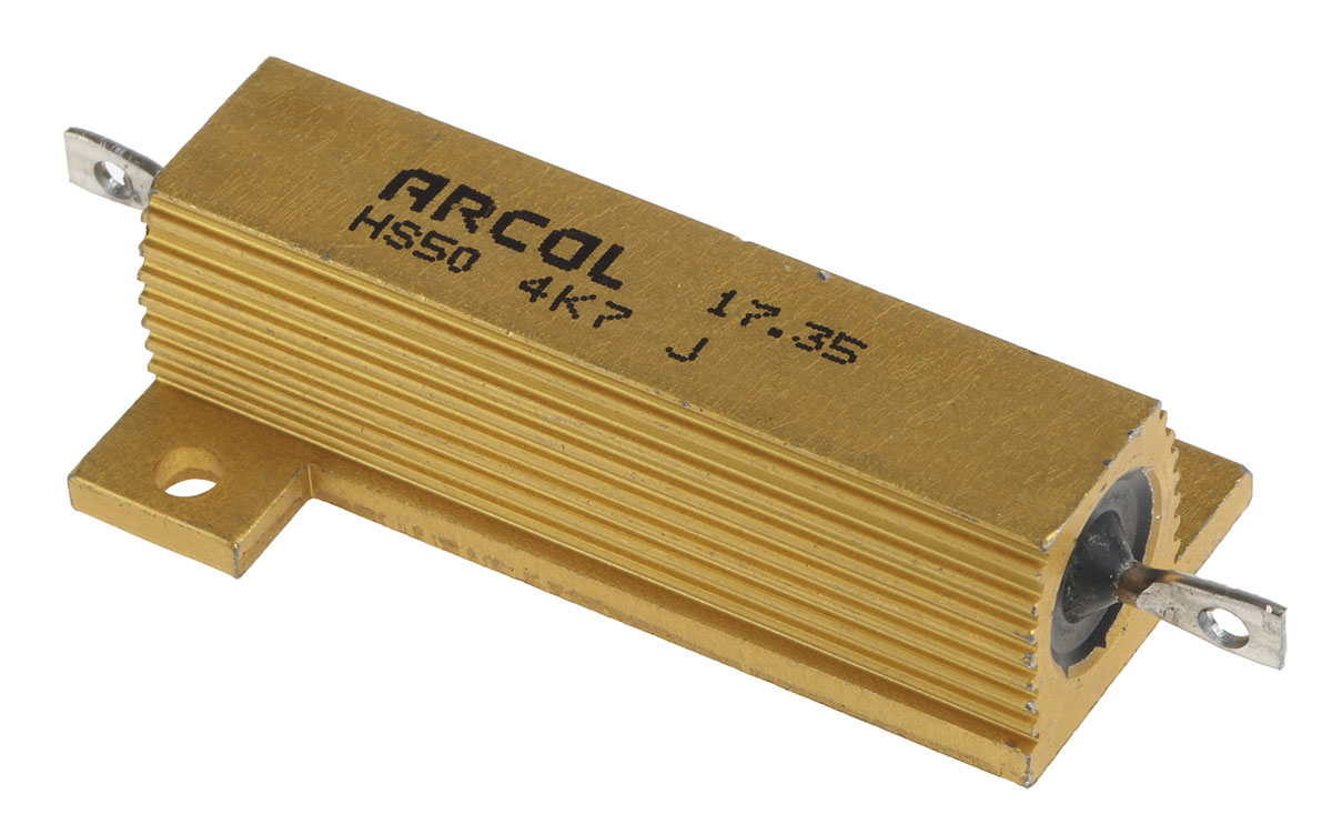 Arcol HS50 4K7 J, 4.7 kΩ 50 W Aluminium Chassis Mount Resistor ±5 %