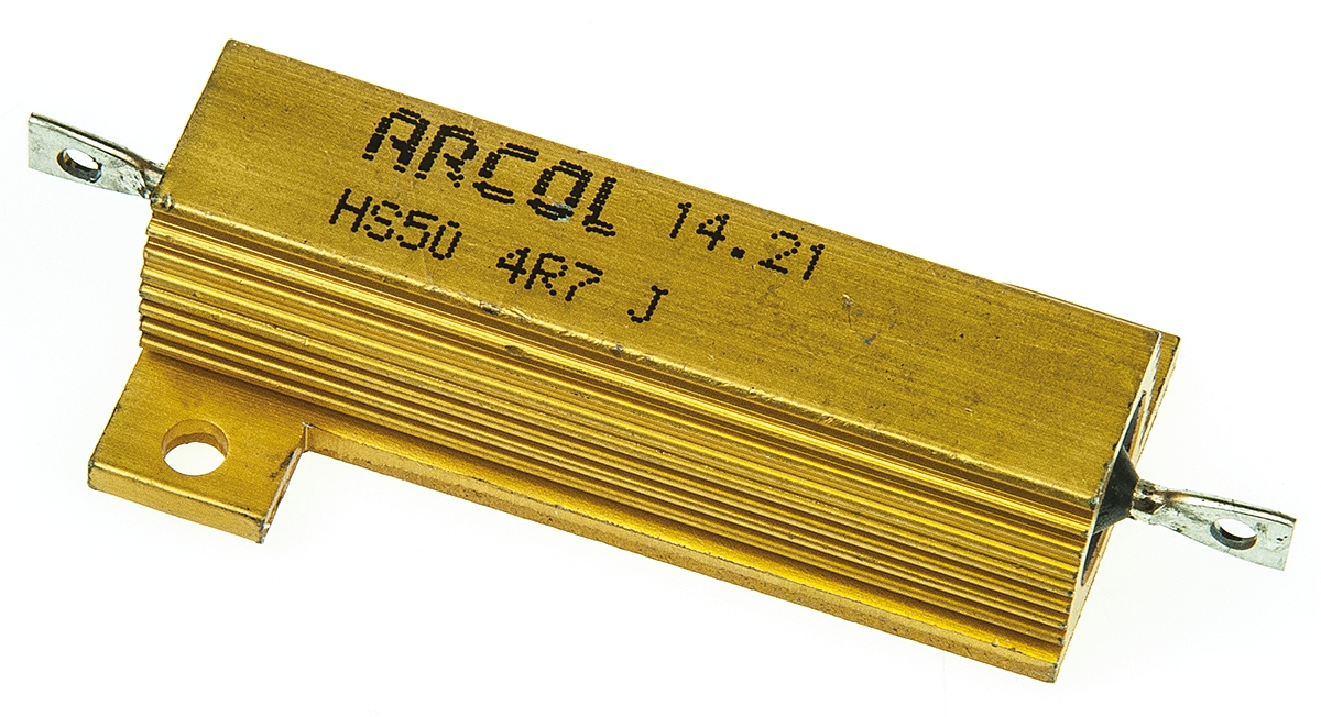 Arcol HS50 4R7 J, 4.7 Ω 50 W Aluminium Chassis Mount Resistor ±5 %