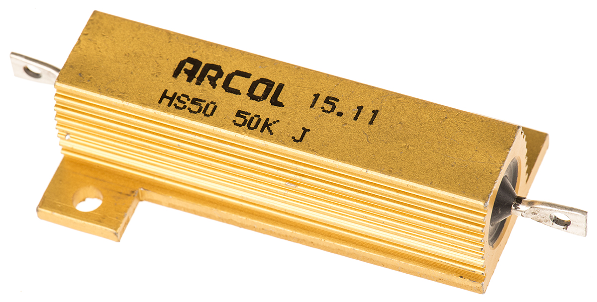 Arcol HS50 50K J, 50 kΩ 50 W Aluminium Chassis Mount Resistor ±5 %
