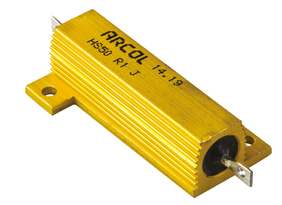 Arcol HS50 R1 J, 100 mΩ 50 W Aluminium Chassis Mount Resistor ±5 %