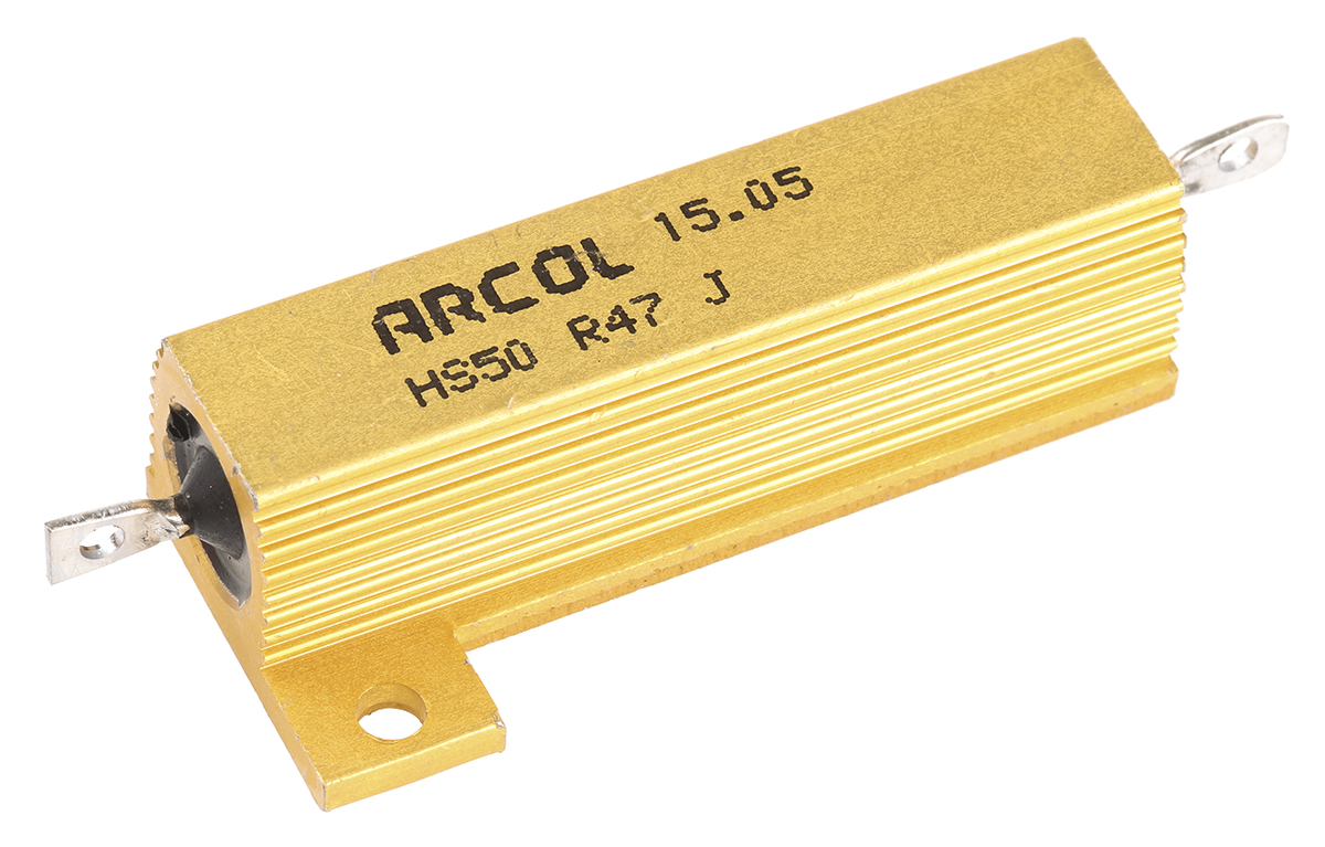 Arcol HS50 R47 J, 470 mΩ 50 W Wirewound Chassis Mount Resistor ±5 %