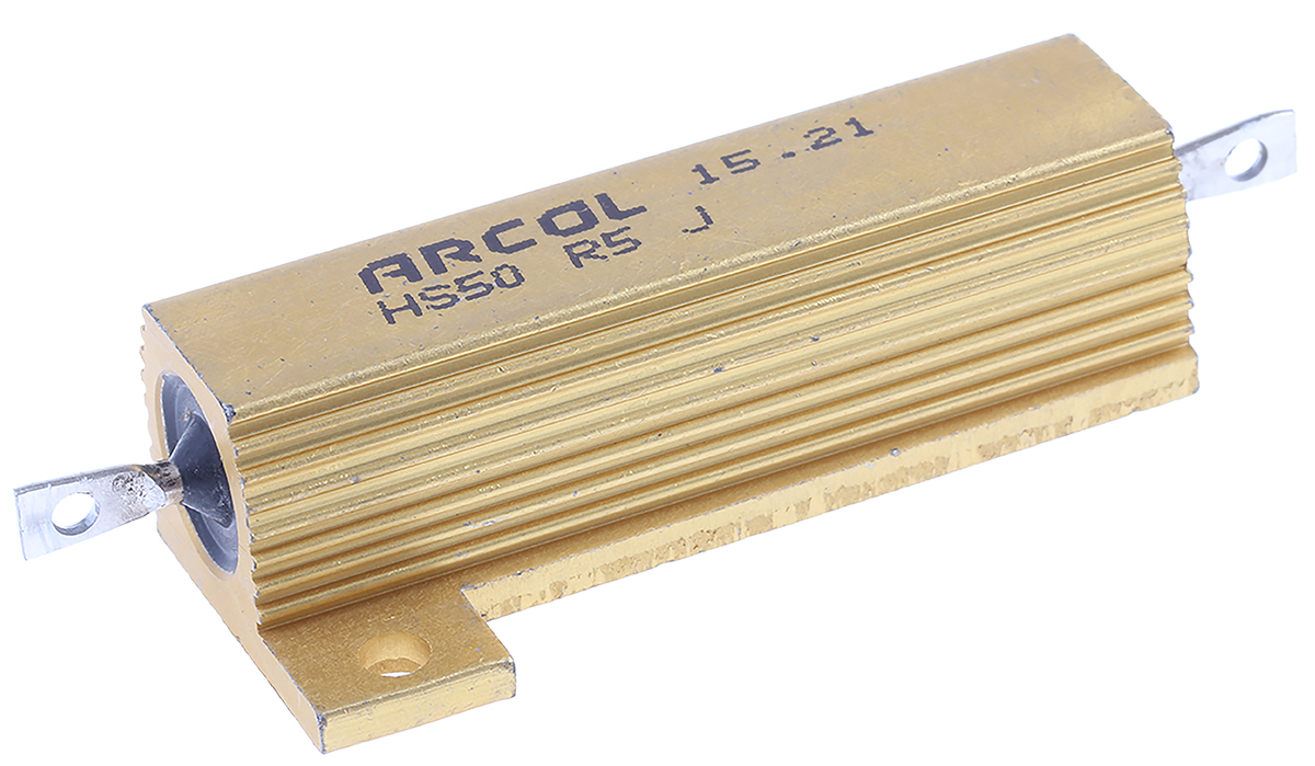 Arcol HS50 R5 J, 500 mΩ 50 W Aluminium Chassis Mount Resistor ±5 %