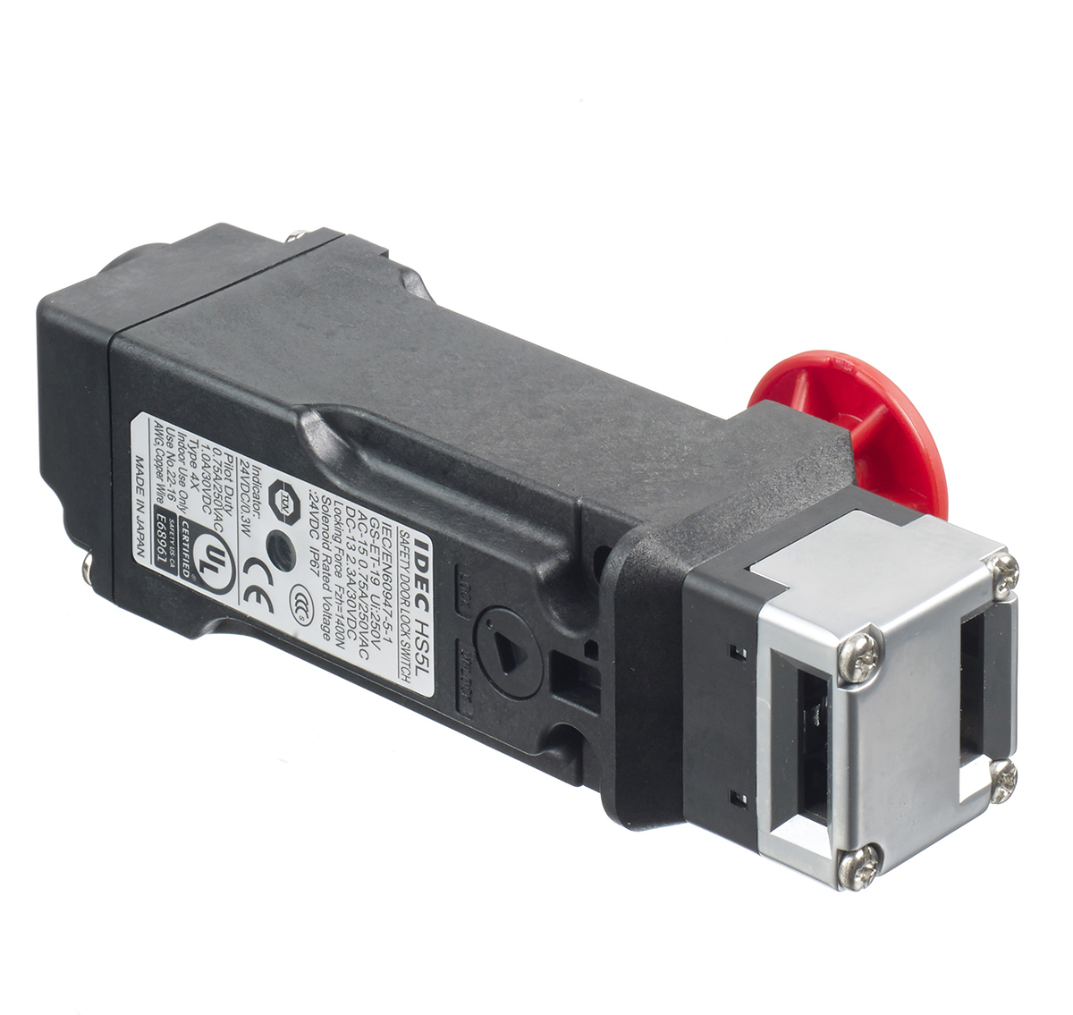 Idec HS5L Safety Interlock Switch, Keyed Actuator Included, Spring Lock