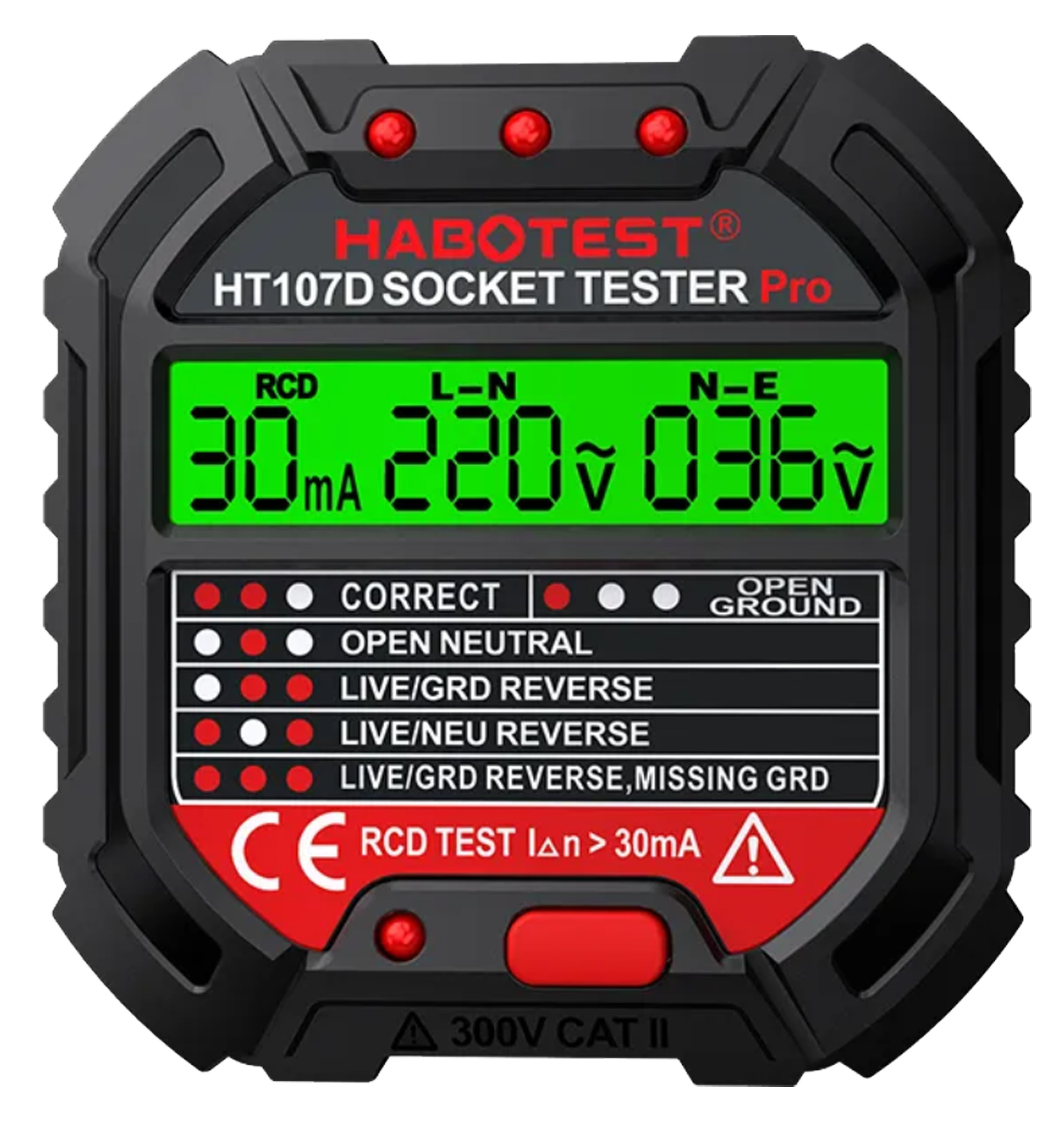 Seeit, Model HT107D-EU Socket Tester 250V ac