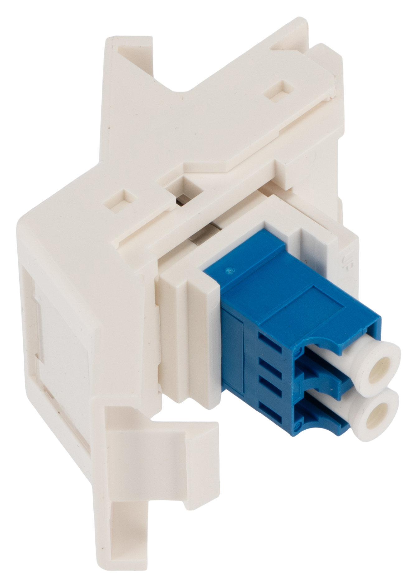 htc-lcs-ema50wh HellermannTyton Connectivity HTC Series, Straight 2 Way RJ45 Angled Euro Fibre Module Angle