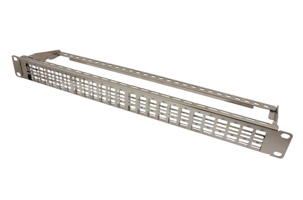 HellermannTyton Connectivity HTC Series Cat6a 48 Port Patch Panel 1 U Silver