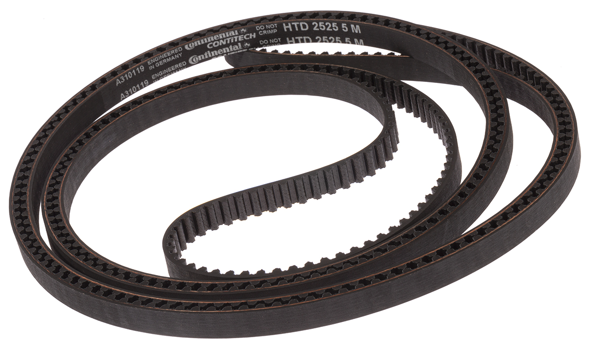 Contitech HTD 2525-5M-09 Timing Belt 505 Teeth, 2.53 m Length, 9 mm Width