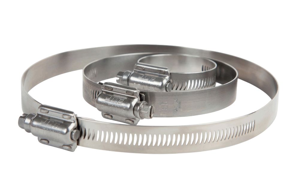 HI-TORQUE Stainless Steel Slotted Hex Hose Clip 180 mm ID