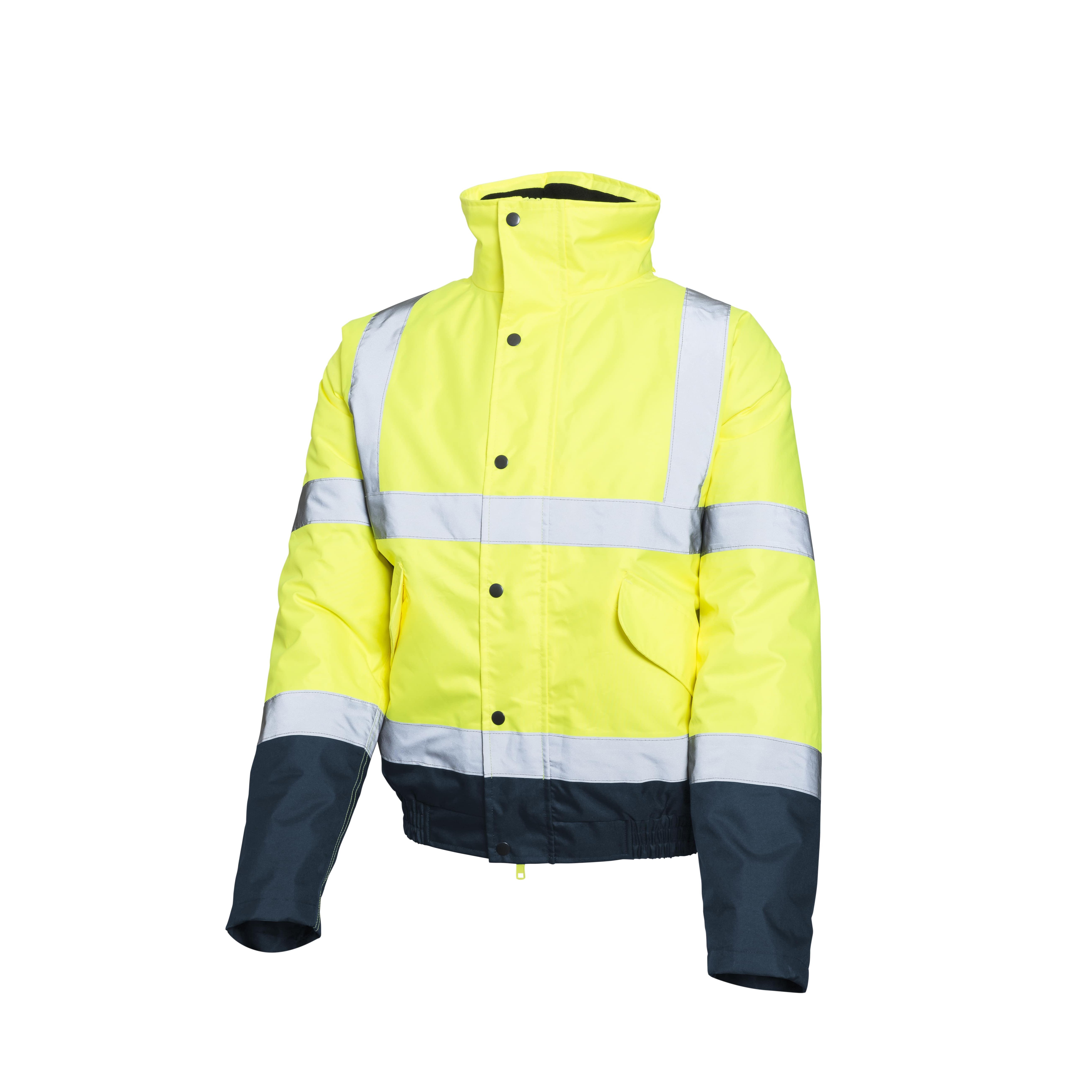 Active Gear HVFLAY Yellow, Navy Unisex Hi Vis Jacket, S