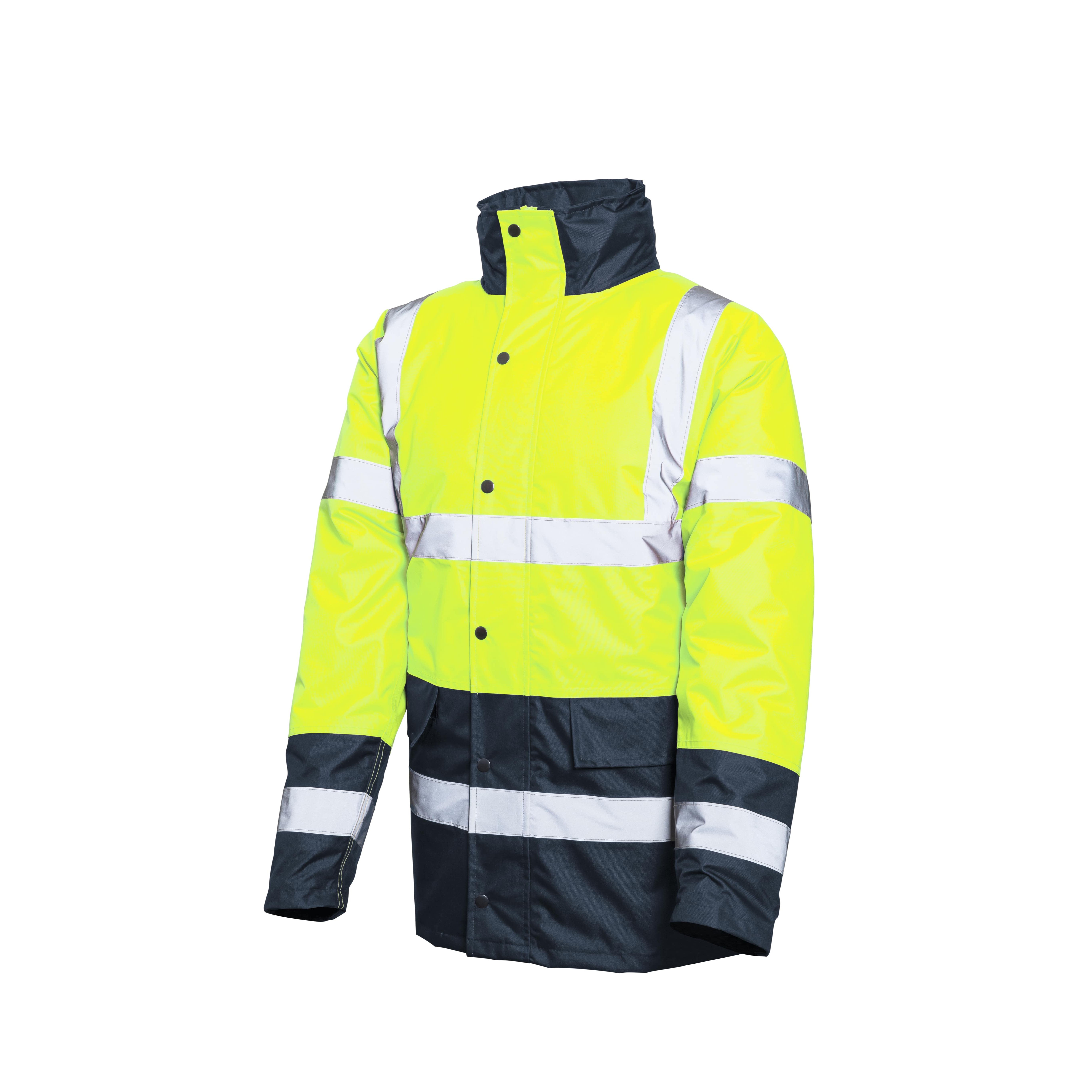 Active Gear HVNEOY Yellow, Navy Unisex Hi Vis Jacket, M