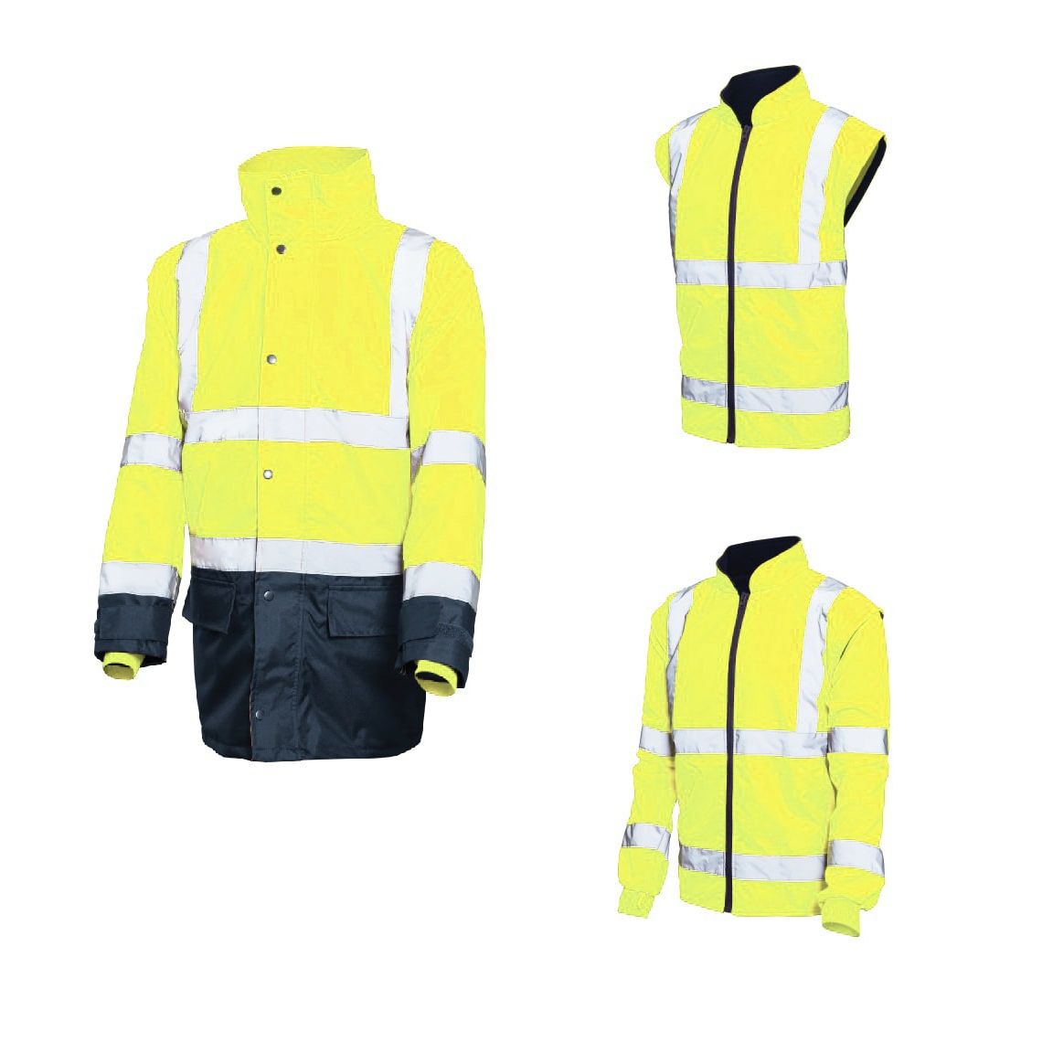 hvrefyl Active Gear HVREFY Navy, Yellow Unisex Hi Vis Jacket, L