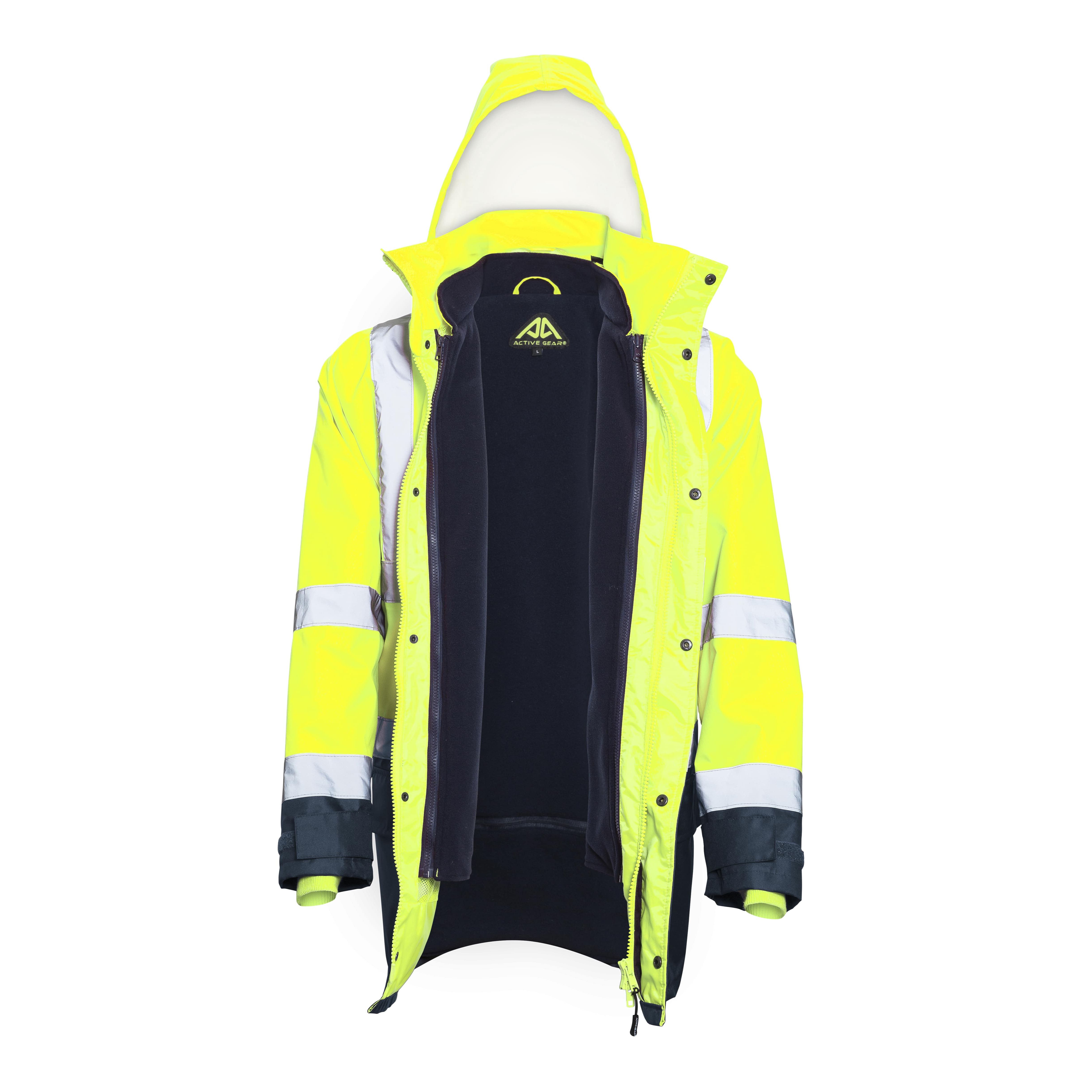 hvrefym Active Gear HVREFY Navy, Yellow Unisex Hi Vis Jacket, M