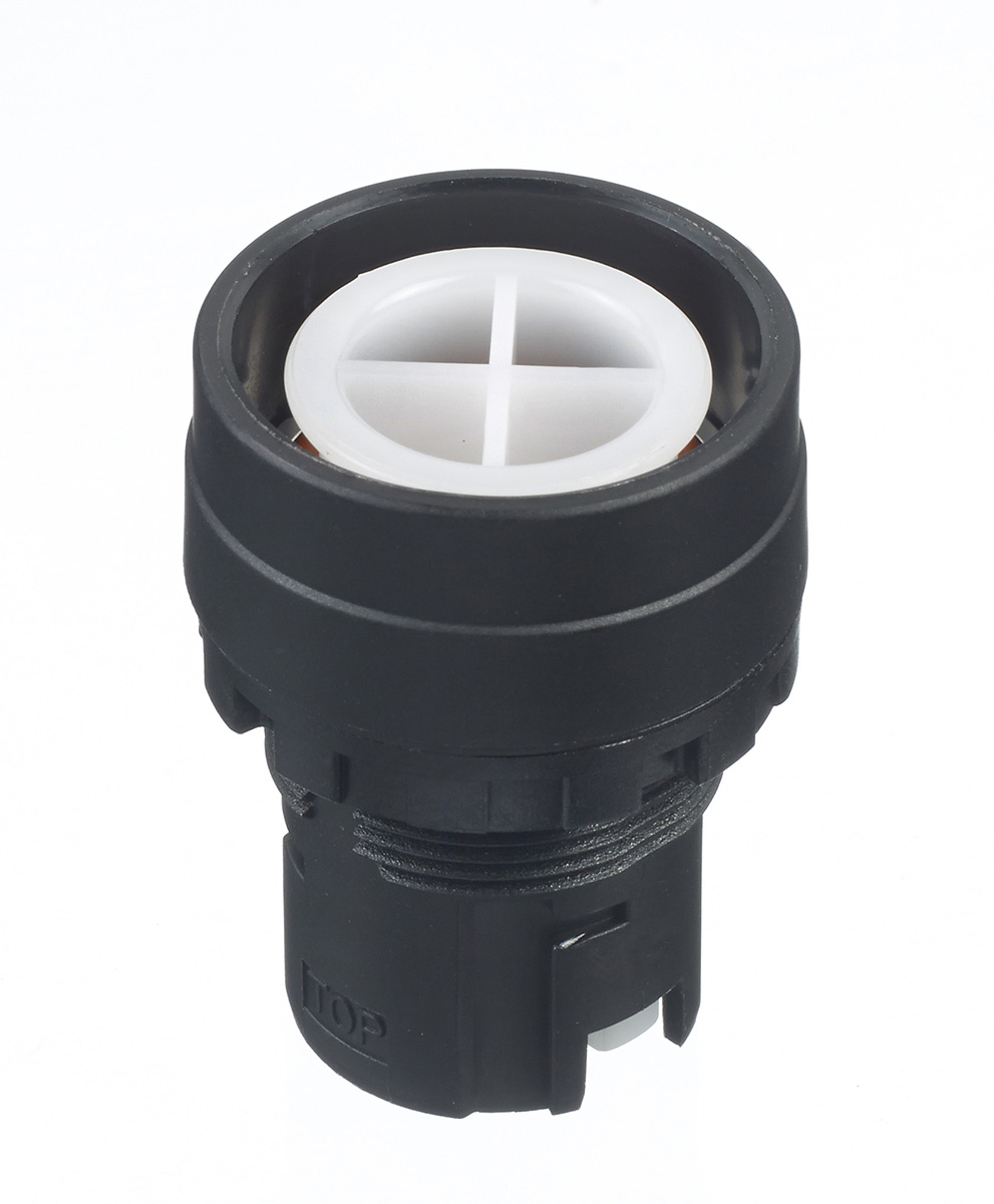 Idec HW Series Black Momentary Push Button Head, 22 mm Cutout, IP20, IP66