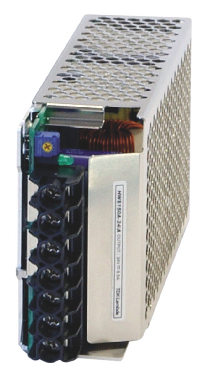 TDK-Lambda Switching Power Supply, HWS-150A-24/ME/A 24V dc, 6.5A, 156 W, Input 85V ac to  370 V dc, 265V ac