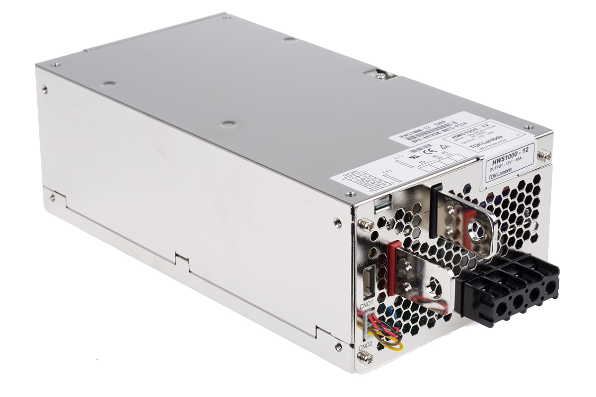 TDK-Lambda Switching Power Supply, HWS1000-12 12V dc, 88A, 1 kW, Input 85V ac to  330 V dc, 265V ac