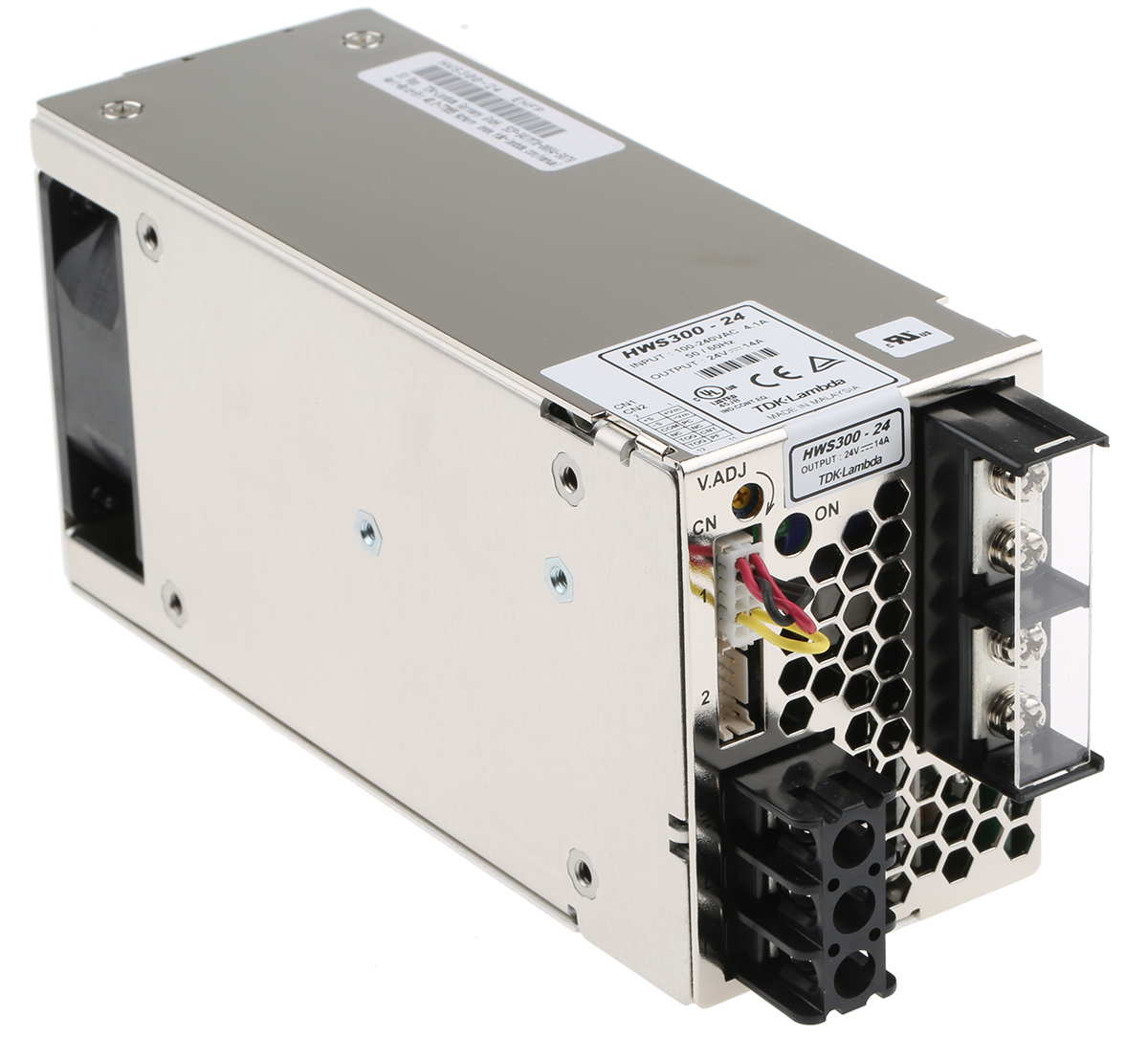TDK-Lambda Switching Power Supply, HWS300-24 24V dc, 14A, 336 W, Input 85V ac to  330 V dc, 265V ac