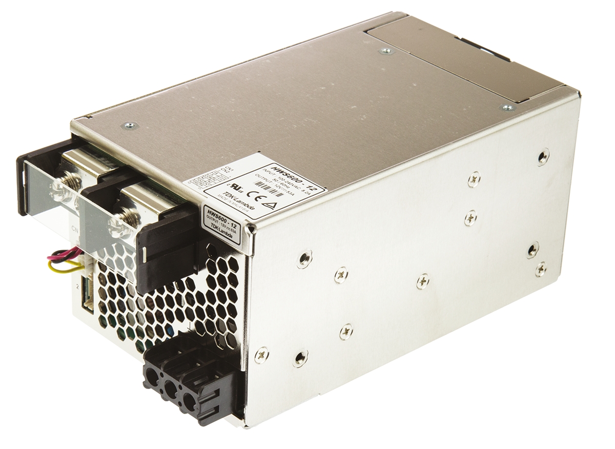 TDK-Lambda Switching Power Supply, HWS600-12 12V dc, 53A, 648 W, Input 85V ac to  330 V dc, 265V ac