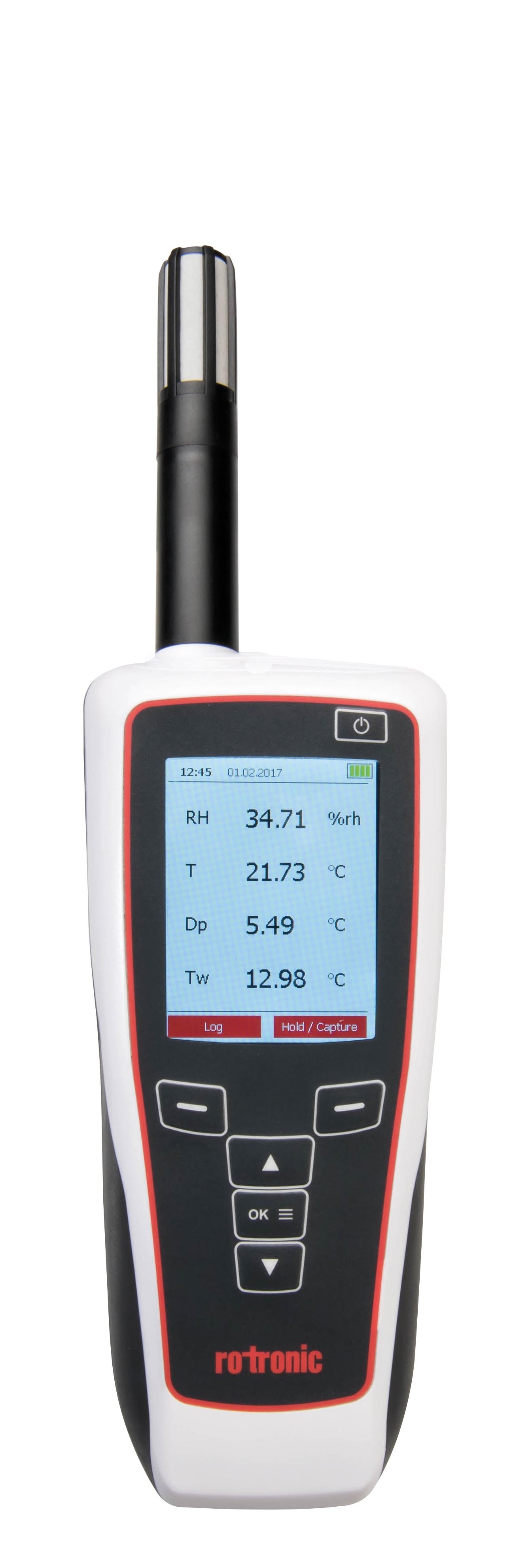 Rotronic Instruments Hygrometer 60 °C, ±2 %RH Accuracy, 100 %RH Max, RSCAL