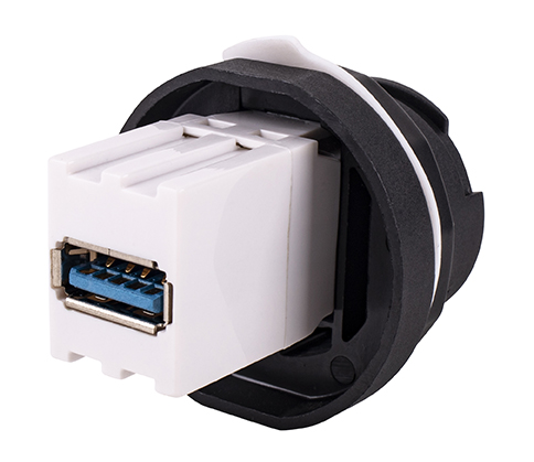 AXINDUS Female/Female- 2 Port Type USB Type A 3.0 IP68 USB Connector