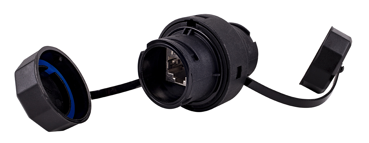 AXINDUS I4TCOUP Series RJ Coupler Female/Female, No, Cat6a Shielded Straight