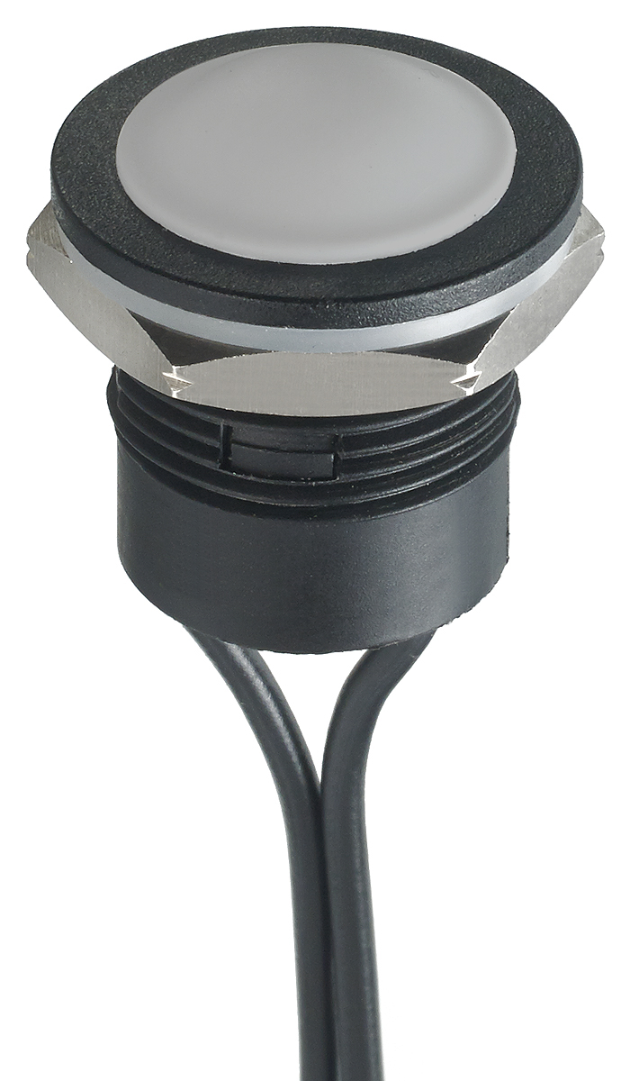 APEM IA Series Push Button Switch, Momentary, Panel, 16.2 mm Cutout, SPST, IP65, IP67, 24 V dc