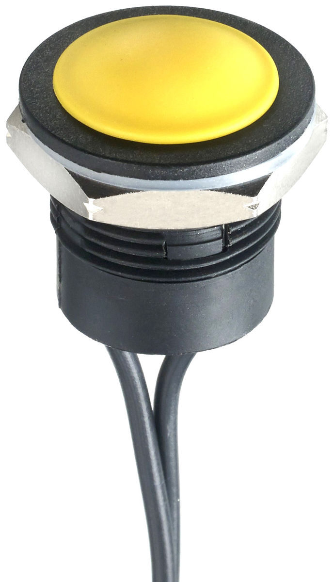 APEM IA Series Push Button Switch, Momentary, Panel, 16.2 mm Cutout, SPST, IP65, IP67, 24 V dc