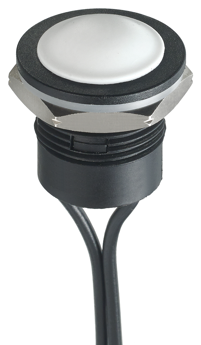 APEM IA Series Push Button Switch, Momentary, Panel, 16.2 mm Cutout, SPST, IP65, IP67, 24 V dc