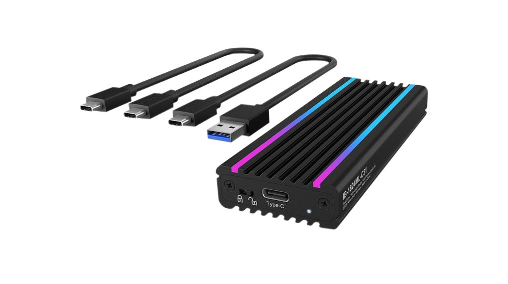 ICY BOX 2 TB USB 3.1 Hard Drive Enclosure USB C