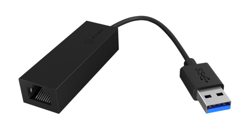 ICY BOX USB Network Adapter USB 3.0 Black