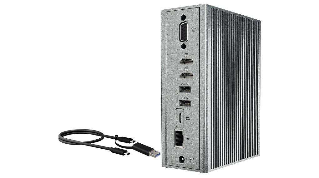 ib-dk2262ac ICY BOX  3 4 k USB Docking Station PLe, CAT 3.0, ISO 2.0, ISO 3.0 Portswith HDMI, VGA - 10 xUSB ports