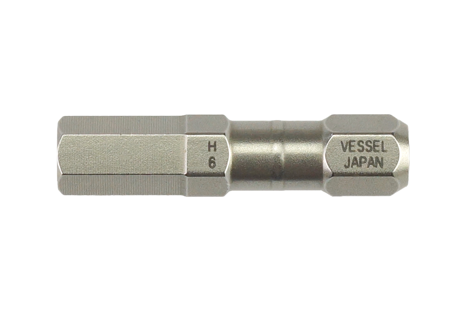 Vessel Hex Hexagon Screwdriver Bit, 1/4 in Tip, 30 mm Tip, Hex Drive, 30 mm Overall