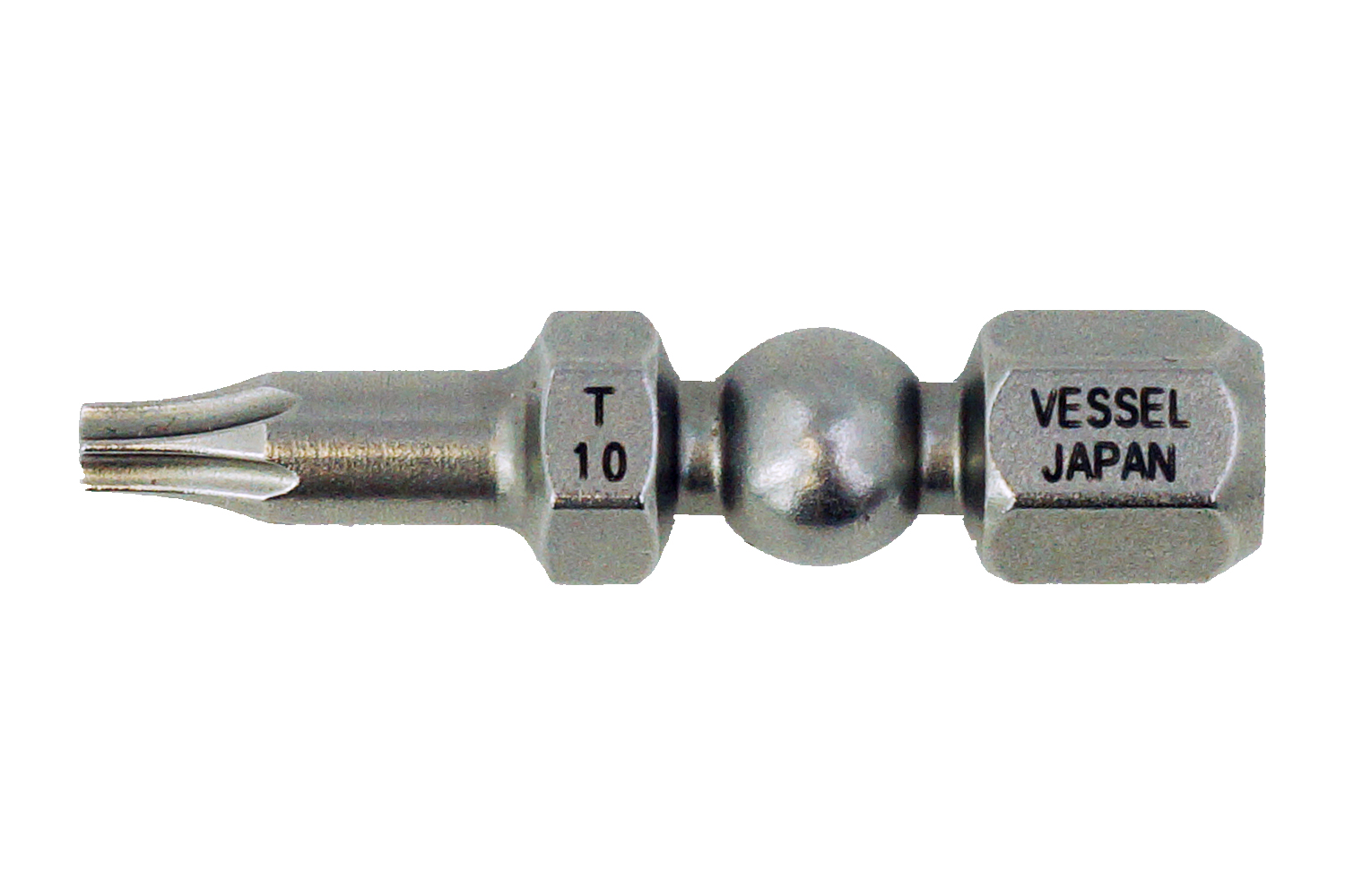 Vessel Torx Hexagon Screwdriver Bit, 1/4 in Tip, 30 mm Tip, Hex Drive, 30 mm Overall
