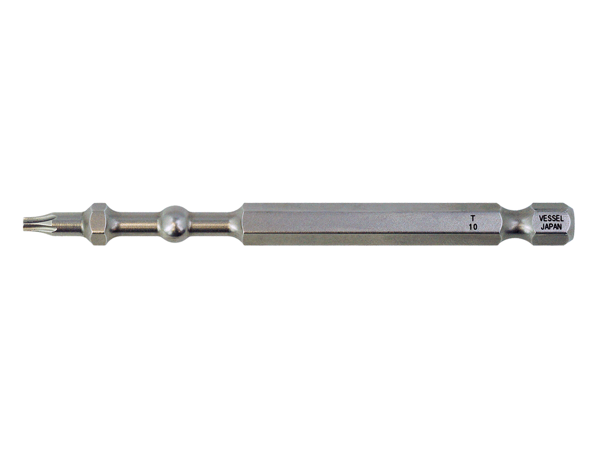Vessel Torx Hexagon Screwdriver Bit, 1/4 in Tip, 90 mm Tip, Hex Drive, 90 mm Overall